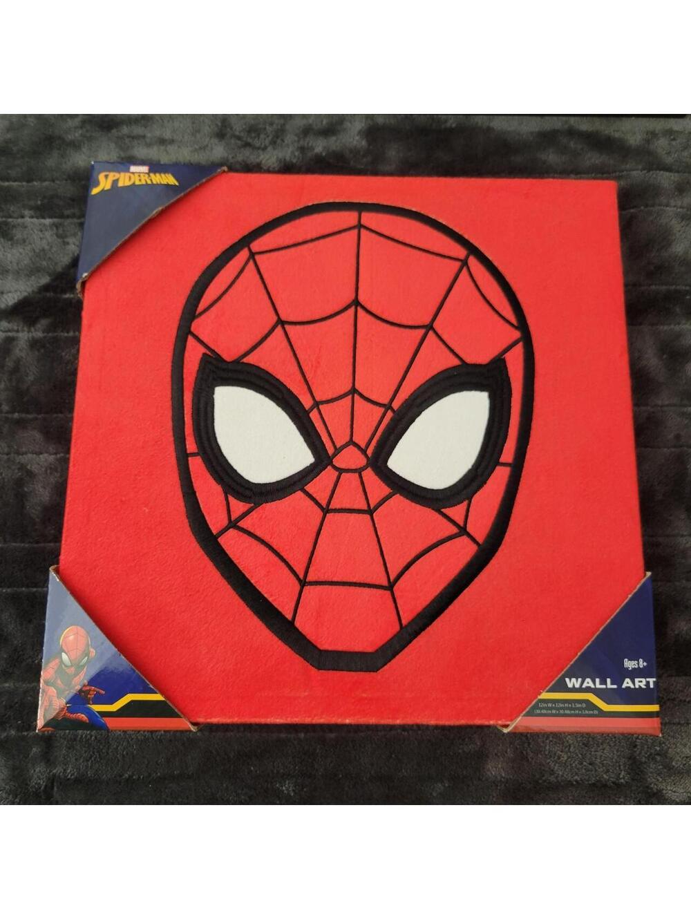 Marvel Spider-Man 3D Wall Art 12x12 Red Canvas